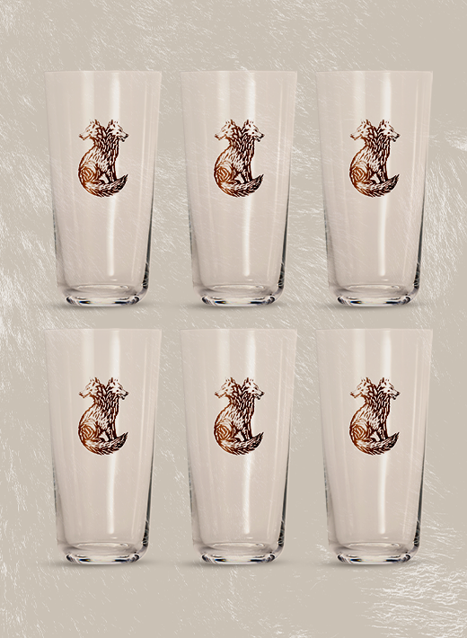 Smiling Wolf Glasses - Pack of 6